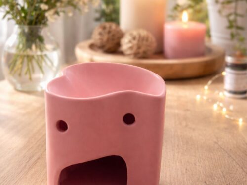 BRULEUR EN CERAMIQUE COEUR ROSE